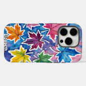 Kleurrijke Maple Leaf Art Case-Mate iPhone Case (Achterkant (horizontaal))