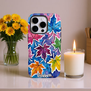 Kleurrijke Maple Leaf Art iPhone 16 Pro Hoesje
