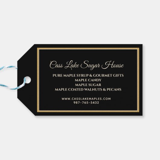 Kleurrijke Maple Leaf Product Label Cadeaulabel (Achterkant Horizontaal)