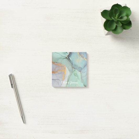Kleurrijke Marble Personalized Post-its Post-it® Notes (Kantoor)