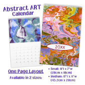 Kleurrijke Marbling Abstracte Kunst Kalender