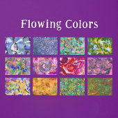 Kleurrijke Marbling Abstracte Kunst Kalender