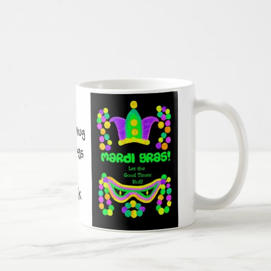 Kleurrijke Mardi Gras Coffee Mok te personaliseren (Rechts)