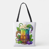 KLEURRIJKE MARDI GRAS-DRANKEN TOTE BAG (Achterkant)