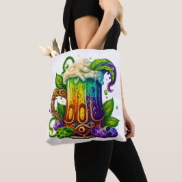KLEURRIJKE MARDI GRAS-DRANKEN TOTE BAG