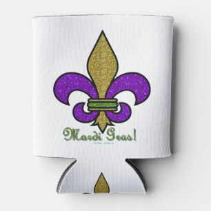 Kleurrijke Mardi Gras Fleur De Lis Blikjeskoeler