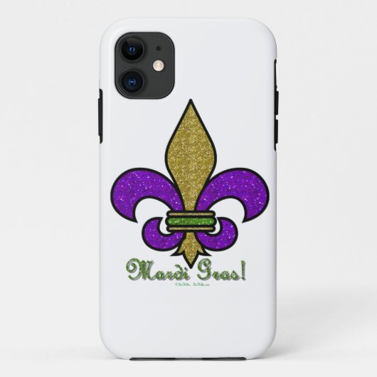 Kleurrijke Mardi Gras Fleur De Lis Case-Mate iPhone Case (Achterkant)