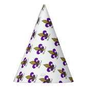 Kleurrijke Mardi Gras Fleur De Lis Feesthoedjes (Links)