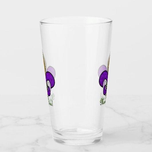 Kleurrijke Mardi Gras Fleur De Lis glazen beker (Links)