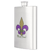 Kleurrijke Mardi Gras Fleur De Lis Heupfles (Links)