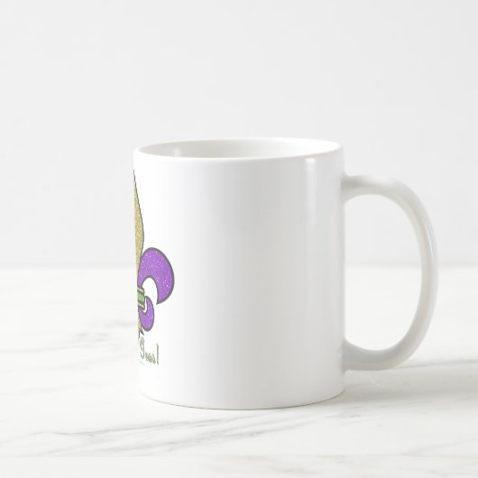 Kleurrijke Mardi Gras Fleur De Lis Koffiemok (Rechts)