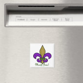Kleurrijke Mardi Gras Fleur De Lis Magneet (Insitu (Vaatwasser))