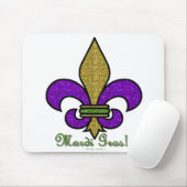 Kleurrijke Mardi Gras Fleur De Lis Muismat (Met muis)