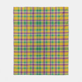 Kleurrijke Mardi Gras gingham patterned Fleece Deken (Voorkant)