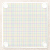 Kleurrijke Mardi Gras gingham patterned Glazen Onderzetter (Achterkant)