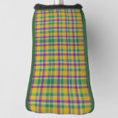 Kleurrijke Mardi Gras gingham patterned Golfheadcover (Draai 90)