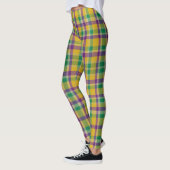 Kleurrijke Mardi Gras gingham patterned Leggings (Links)