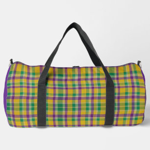 Kleurrijke Mardi Gras gingham patterned Plunjezak
