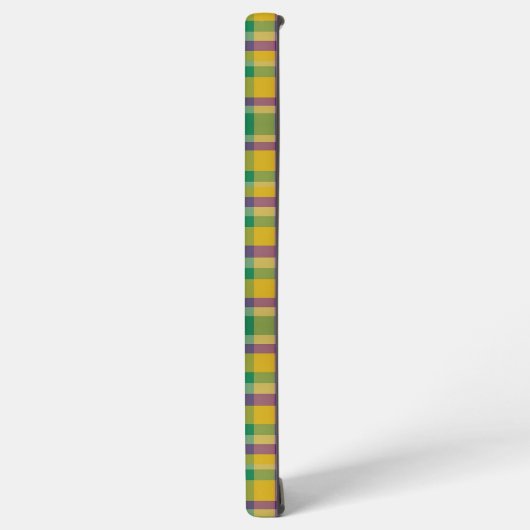 Kleurrijke Mardi Gras gingham patterned Samsung Galaxy Hoesje (Linkerkant)
