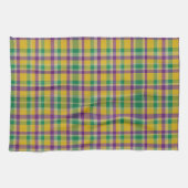 Kleurrijke Mardi Gras gingham patterned Theedoek (Horizontaal)