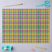 Kleurrijke Mardi Gras gingham patterned Tissuepapier (Craft)