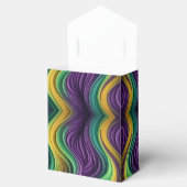 Kleurrijke Mardi Gras golf patterend Bedankdoosjes (Geopend)