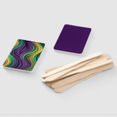 Kleurrijke Mardi Gras golf patterend Handwaaier (Niet-gemonteerd)