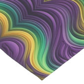 Kleurrijke Mardi Gras golf patterend Korte Tafelloper (Hoek)