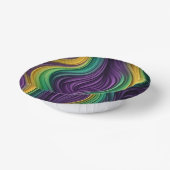 Kleurrijke Mardi Gras golf patterend Papieren Kommen (Gebogen)