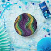 Kleurrijke Mardi Gras golf patterend Papieren Kommen (Feest)