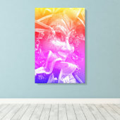 Kleurrijke Mardi Gras Mask Canvas Afdruk (Insitu (Houten vloer))