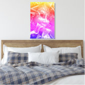 Kleurrijke Mardi Gras Mask Canvas Afdruk (Insitu (Slaapkamer))