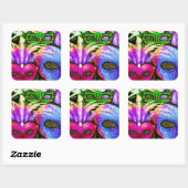 Kleurrijke Mardi Gras Maskers Stickers (Vel)