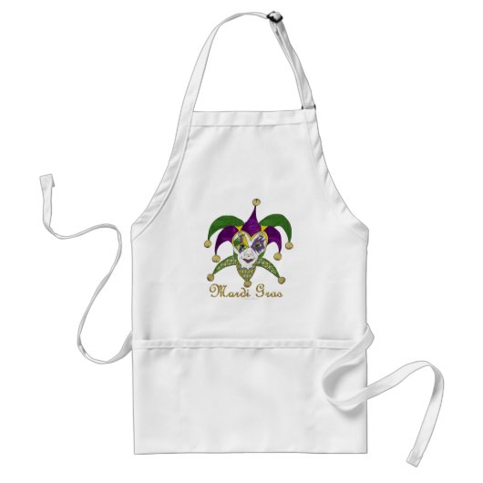 Kleurrijke Mardi Gras Narren Masker Standaard Schort (Voorkant)