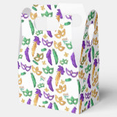 Kleurrijke Mardi Gras patterned Bedankdoosjes (Geopend)