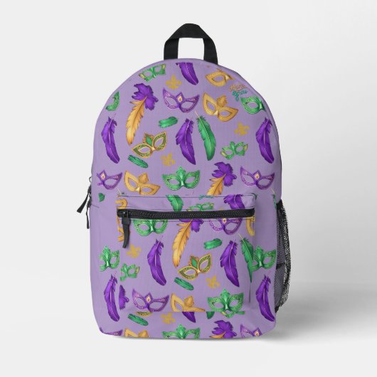 Kleurrijke Mardi Gras patterned Bedrukte Rugzak (Voorkant)