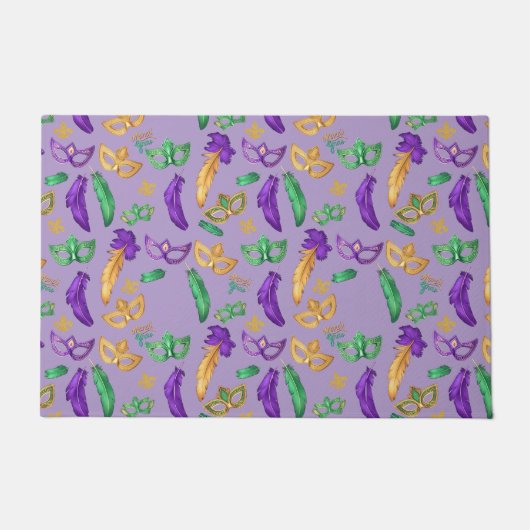 Kleurrijke Mardi Gras patterned Deurmat (Voorkant)