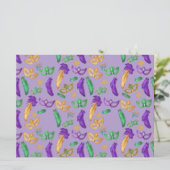Kleurrijke Mardi Gras patterned Feestdagenkaart (Staand voorkant)