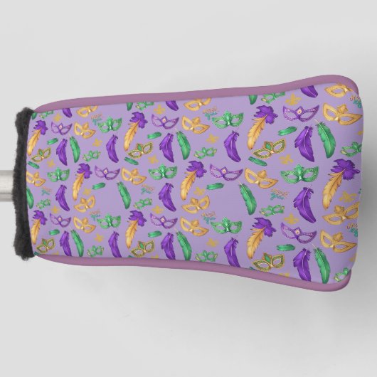 Kleurrijke Mardi Gras patterned Golfheadcover (Voorkant)