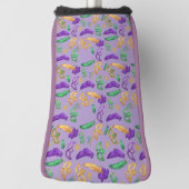 Kleurrijke Mardi Gras patterned Golfheadcover (Draai 90)