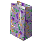 Kleurrijke Mardi Gras patterned Klein Cadeauzakje (Achterkant Gekanteld)