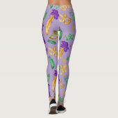 Kleurrijke Mardi Gras patterned Leggings (Achterkant)