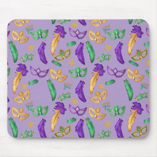Kleurrijke Mardi Gras patterned Muismat (Voorkant)
