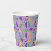 Kleurrijke Mardi Gras patterned Papieren Bekers (Achterkant)