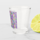 Kleurrijke Mardi Gras patterned Shot Glas (Rechts)