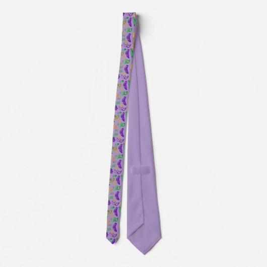 Kleurrijke Mardi Gras patterned Stropdas (Achterkant)