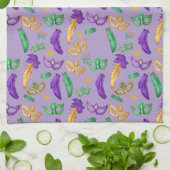 Kleurrijke Mardi Gras patterned Theedoek (Gevouwen)