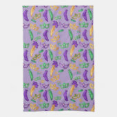 Kleurrijke Mardi Gras patterned Theedoek (Verticaal)