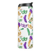 Kleurrijke Mardi Gras patterned Thermosbeker (Gedraaid links)
