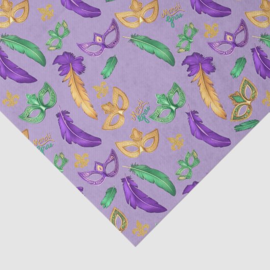 Kleurrijke Mardi Gras patterned Tissuepapier (Detail)